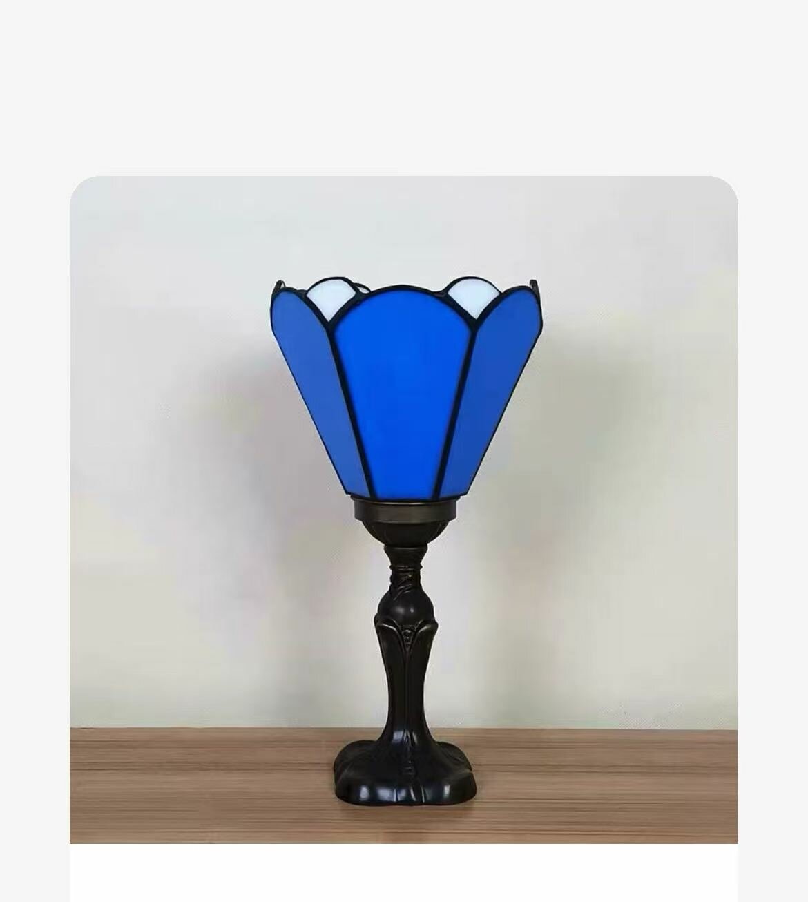 Лампа настольная MyArtWe M80W Настольная лампа из стекла Тиффани,16*29cm', белый свет，E27*1