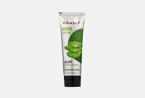 Успокаивающая кремовая пенка для умывания c экстрактом алоэ вера CONSLY Aloe Vera Soothing Creamy Cleansing Foam