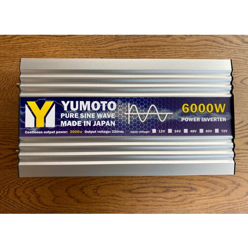 Инвертор YUMOTO 6/3 кВт чистый синус 12-220V преобразователь напряжения