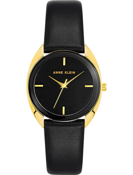 Женские американские наручные часы Anne Klein Leather 4030BKBK с гарантией