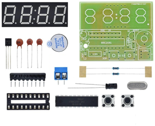 Набор для самостоятельной сборки и пайки (конструктор) "Электронные цифровые часы DC 3-6V" (Н)