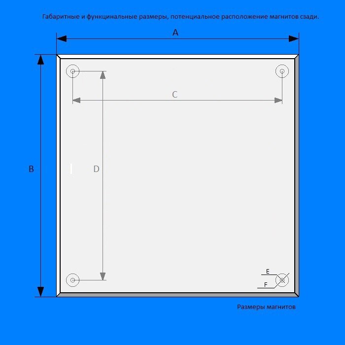 Съемный люк-дверца на магнитах без рамки 550х550 - фотография № 3