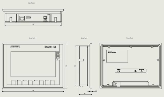 SIMATIC HMI Панель оператора KTP700 BASIC из серии BASIC кнопки и сенсорное управление TFT-дисплей/ Siemens 6AV2123-2GB03-0AX0