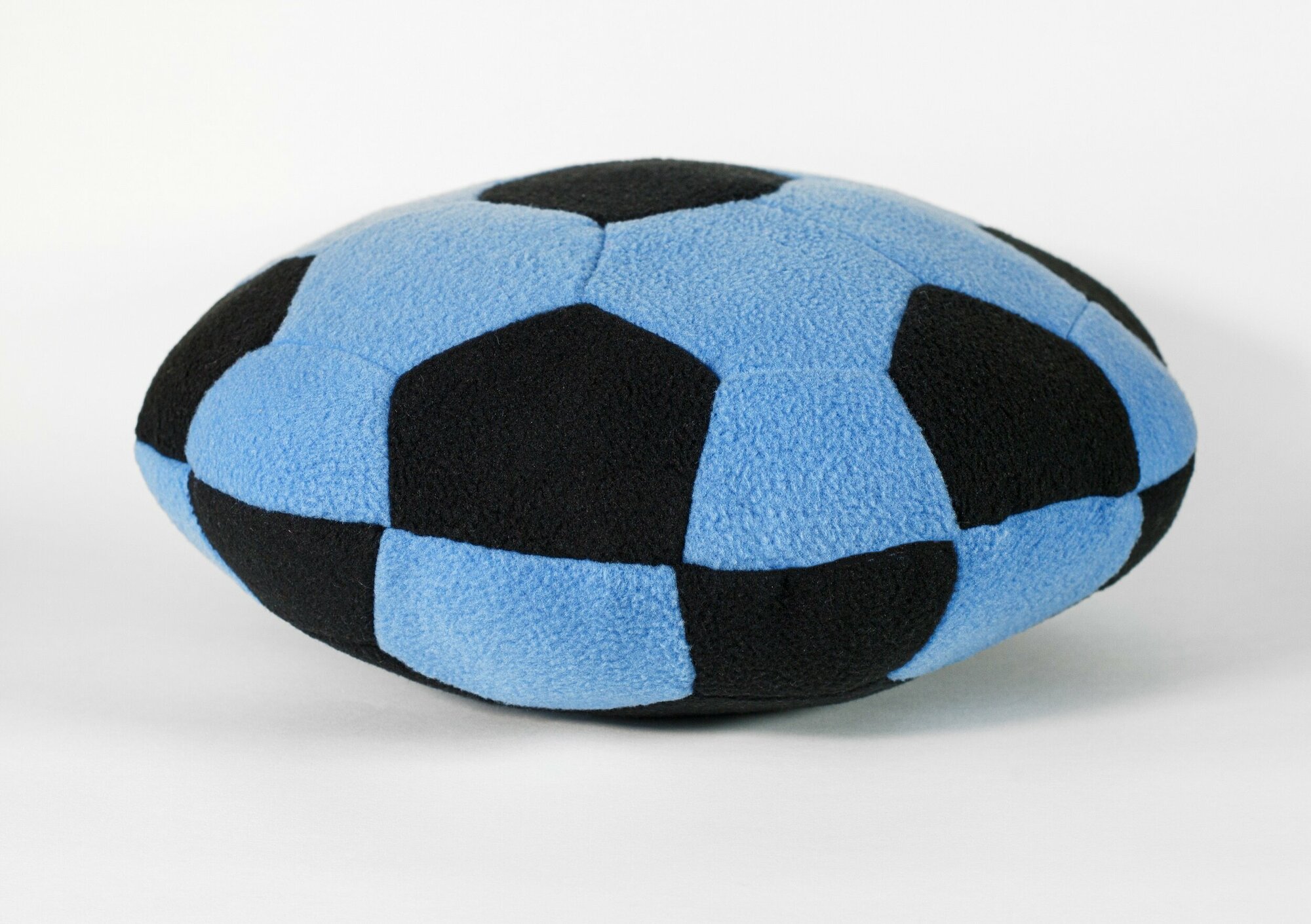 Подушка декоративная круглая цвет голубой, черный диаметр 30 см.
