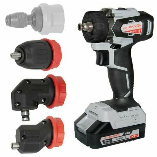 Дрель-шуруповерт аккумуляторная ИНТЕРСКОЛ ДА-1318ВК комби АПИ бесщёточный привод Li-ion 2 аккум 2Ач 3 насадки кейс 1349000₽