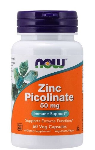 NOW Zinc Picolinate (Цинк) 50 мг 60 капсул (NOW)