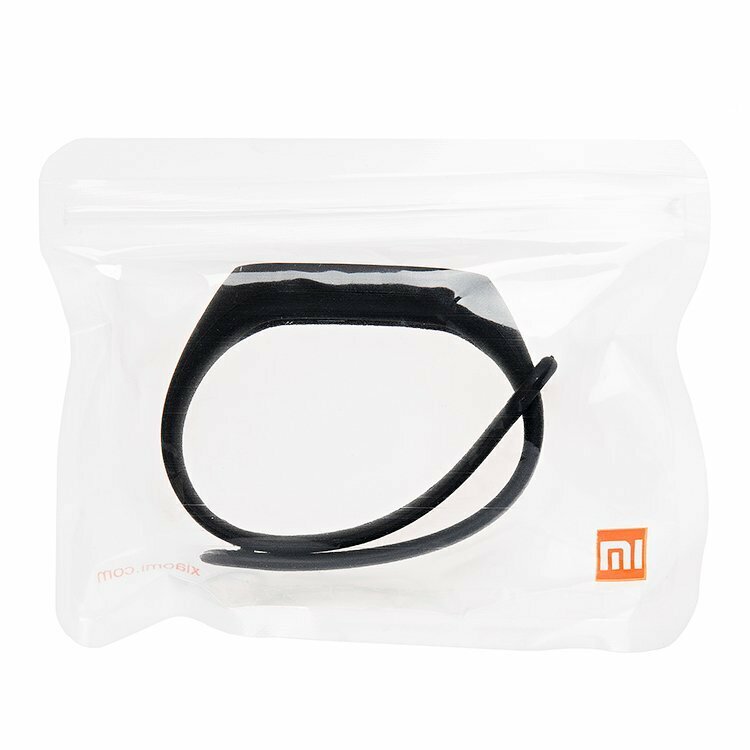 Силиконовый ремешок для Xiaomi Mi Band 2 (черный) — фото 6