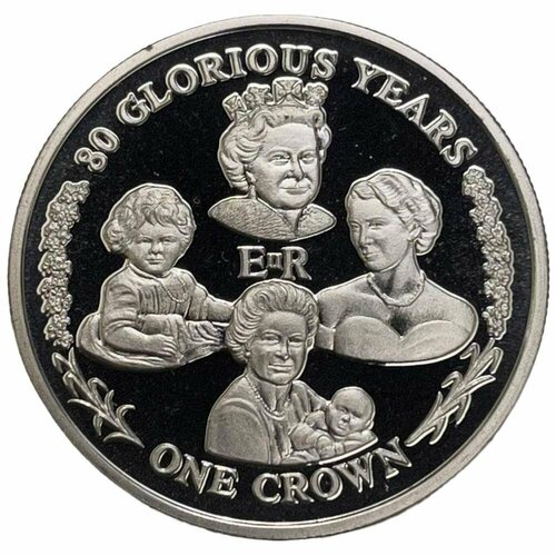 Гибралтар 1 крона 2006 г. (80 лет со дня рождения Королевы Елизаветы II - четыре портрета) (3) клуб нумизмат банкнота 10 фунтов гибралтара 2006 года портрет королевы елизаветы ii