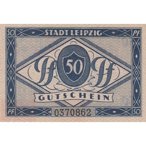 Германия (Веймарская Республика) Лейпциг 50 пфеннигов 1920 г. (3) германия веймарская республика кассель 50 пфеннигов 1920 г 3