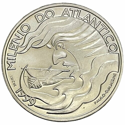 Португалия 1000 эскудо 1999 г. (1000-летие плавания по Атлантике) монета 2 5 эскудо 1963 1985 г португалия парусный корабль каравелла латина