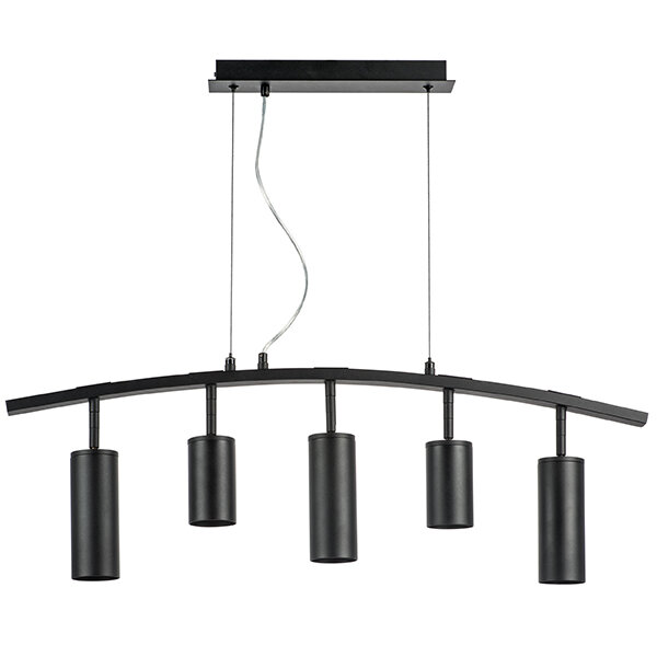 Подвес Lightstar LR735372873 Люстра RULLO 5х50W GU10 черный (571735+214437-2+214487-3)