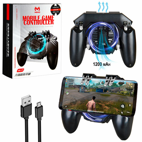 Беспроводной геймпад MEMO AK-77 с охлаждением и Power Bank 1200 мАч для Android и iOS 1500₽
