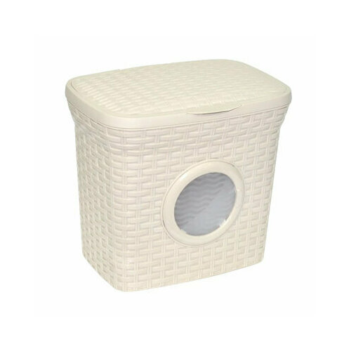 Контейнер для стирального порошка 10,0 л Ротанг слоновая