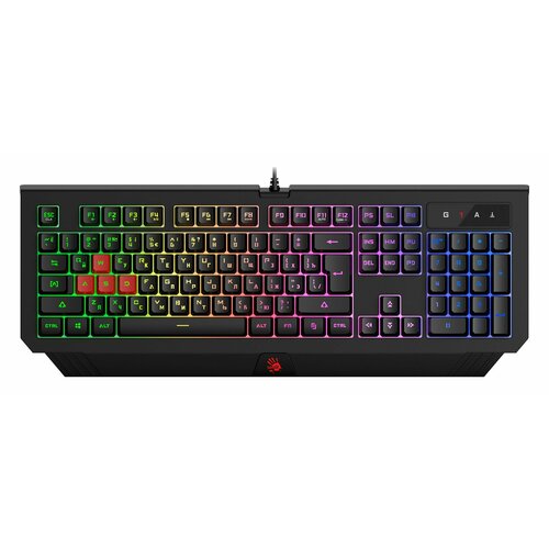 Клавиатура A4Tech Bloody B120N черный USB Multimedia for gamer LED (подставка для запястий) (B120N) клавиатура lenovo legion k300 механическая красный usb multimedia for gamer led подставка для запястий