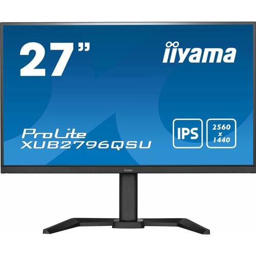 Монитор Iiyama 27 ProLite XUB2796QSU-B5 черный IPS LED 1ms 169 HDMI MM матовая HAS 250cd 178гр178гр 2560x1440 75Hz DP 2K USB 52кг 2971200₽