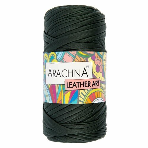 Пряжа LEATHER ART, ARACHNA, тем. хаки - 08, 100% полиэстер, 1 моток, 160 г, 50 м.