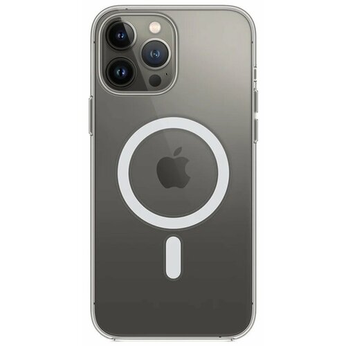 AV-Retail / Чехол силиконовый прозрачный с MagSafe для iPhone 12 Pro Max / Чехол усиленный противоударный