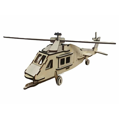 Сборная модель из дерева. Вертолет (Арт. СМ-4719-А4) сборная модель из дерева рыжий кот кабриолет 2 листа см 1017 а4