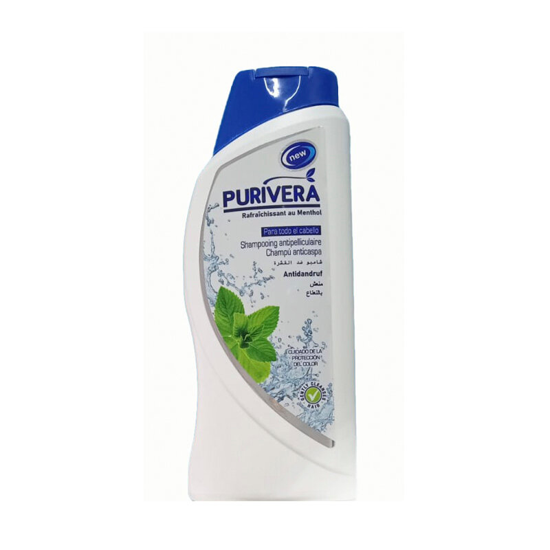 Шампунь для волос против перхоти освежающий Purivera Shampoo Anti-Dandruff Menthol Fresh 400 мл