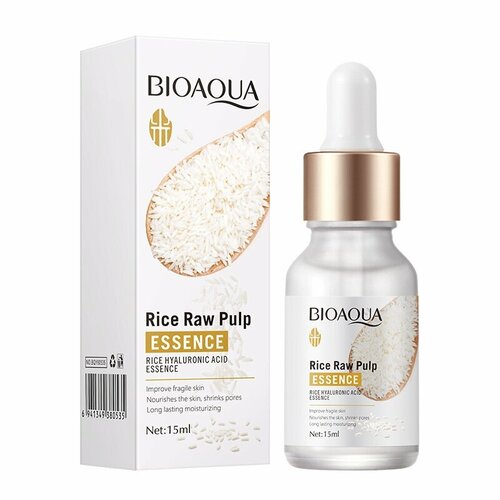 Сыворотка для лица с экстрактом риса и гиалуроновой кислотой BIOAQUA Rice Raw Pulp Essence 15ml