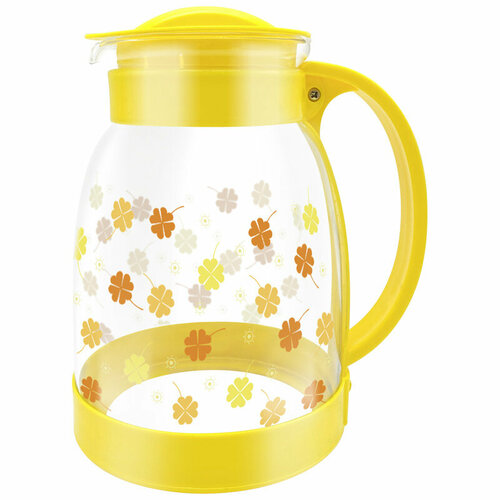 Кувшин BROCCA-1800 объем 18 л из жаропрочного стекла с пластиковой ручкой желтый 705₽