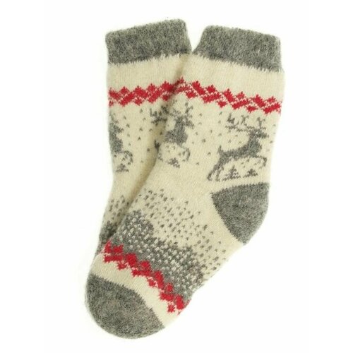 фото Носки рассказовские варежки размер 9-10 лет, красный, белый