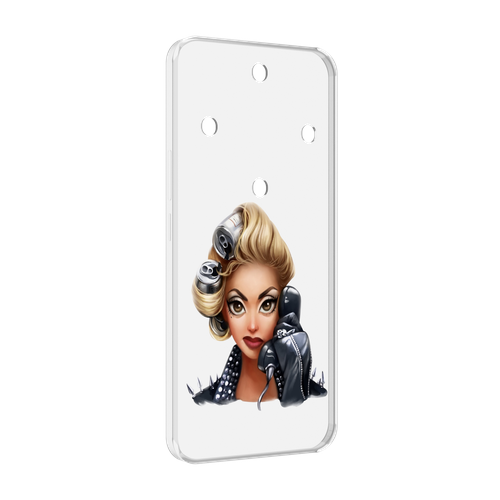 Чехол MyPads девушка-смайлик-с-телефоном женский для Honor Magic 5 Lite / Honor X9a задняя-панель-накладка-бампер