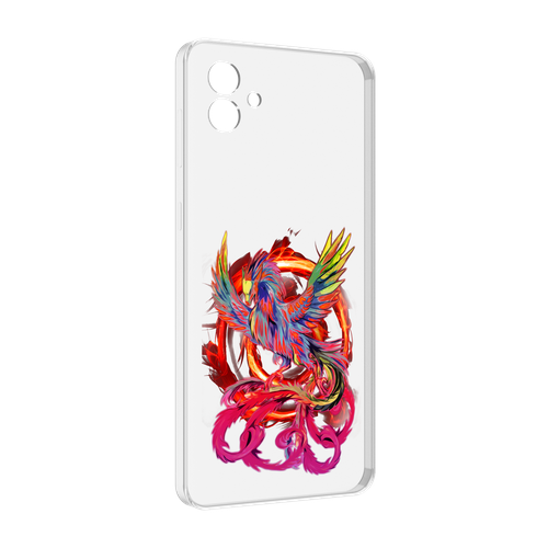 Чехол MyPads красочный феникс для Samsung Galaxy M04 задняя-панель-накладка-бампер