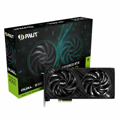 Palit RTX4060 DUAL 8GB GDDR6 128-bit DPx3 HDMI RTL NE64060019P1-1070D 4652300₽