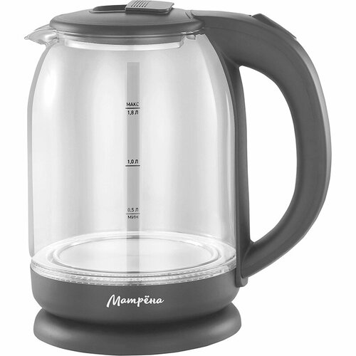 Чайник электрический 18Л 1500ВТ диск стекло внутр подсв 105225 СЕР матрена 258500₽