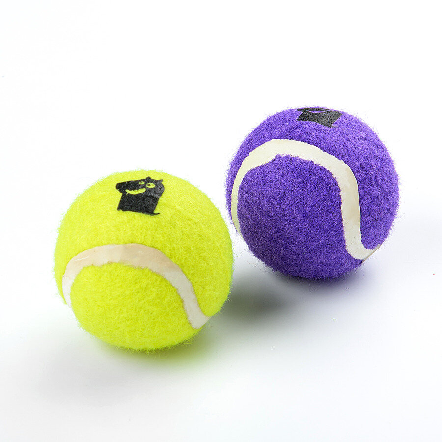 Игрушка Mr.Kranch для собак Теннисный мяч средний 6,3 см набор 2 шт. желтый/фиолетовый Mr. Kranch 4630147177776