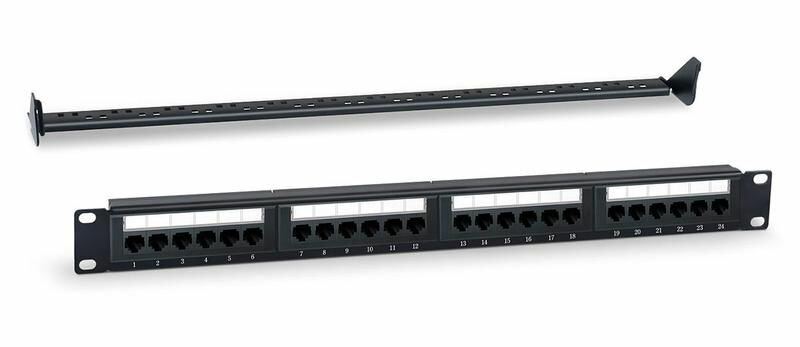 Патч-панель Hyperline WRLine WR-PL-24-C5E-D 19" 1U 24xRJ45 кат.5e - фото №1