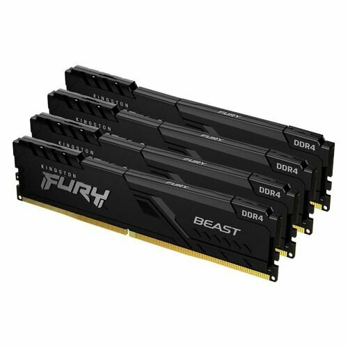 Оперативная память Kingston Fury Beast Black KF436C18BBK464 DDR4 - 4x 16ГБ 3600МГц DIMM Ret 2157000₽