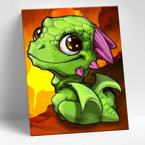 Картина по номерам Маленький дракончик, 15x20 см. Molly