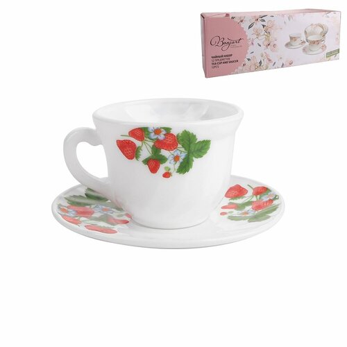 Набор чайный 12 пр. 190мл Клубника