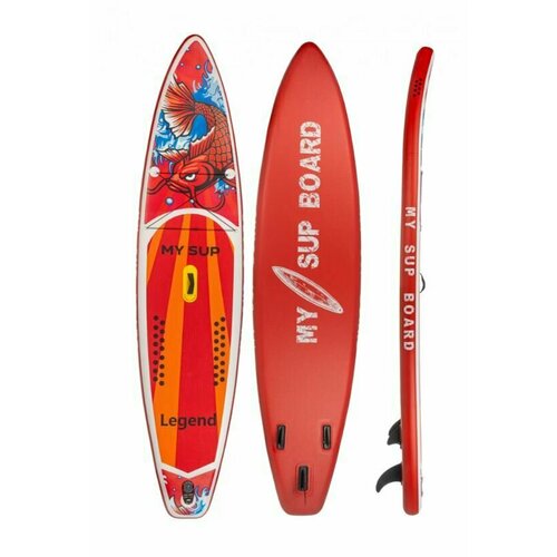 фото Надувная доска mysup legend 12,6 для sup-бординга (красный сап "рыба дракон") my sup