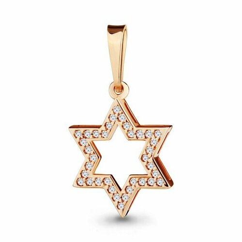 фото Подвеска gold center, красное золото, 585 проба, фианит