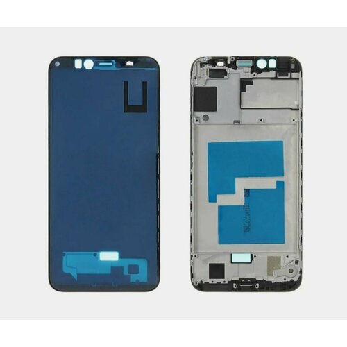 Рамка дисплея, экрана (средняя часть корпуса) для Huawei Y6 2018, Y6 Prime 2018, Honor 7A Pro, Honor 7C (черный)