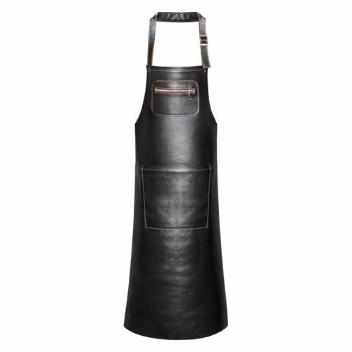 Фартук Williams Oliver Zipper размер 50-58, кожа натуральная, черный