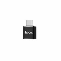 Переходник/адаптер Hoco OTG USB - USB Type-C UA5, 1 шт, черный