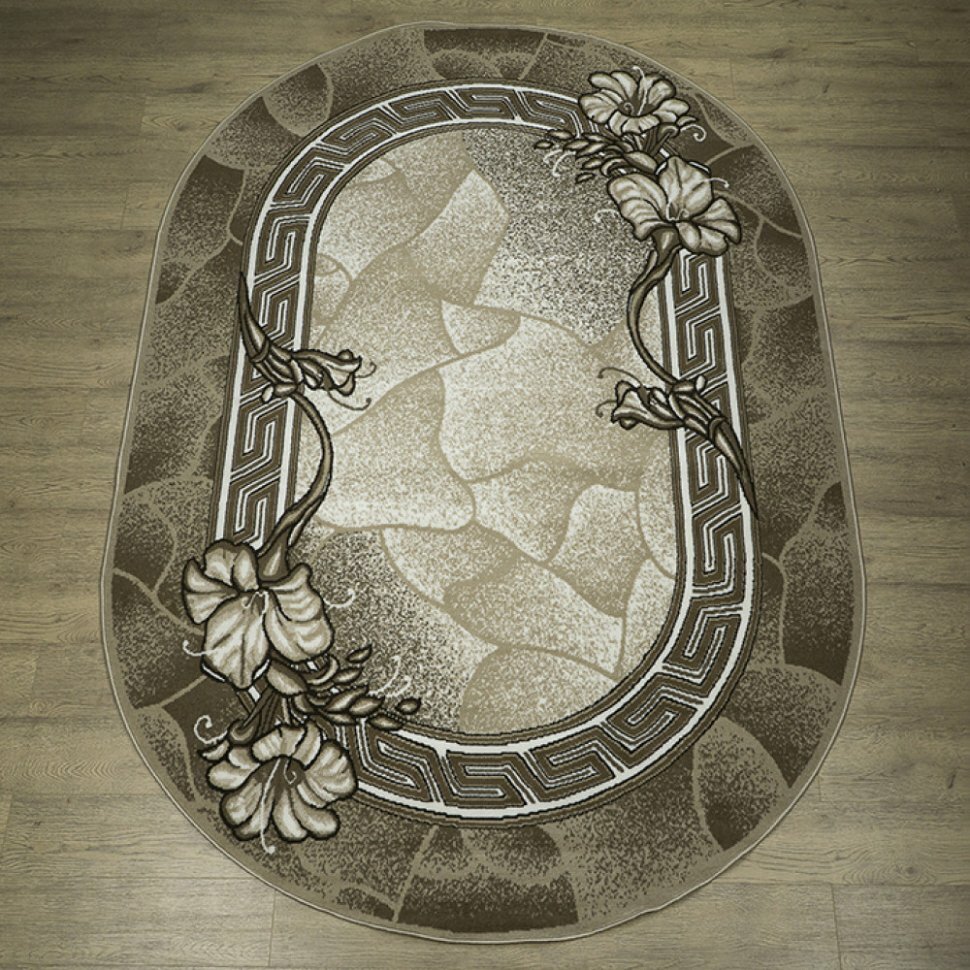 Ковры дизайн 15805 цвет 10822 Лайла де Люкс овал (1.6 х 2.3 м)