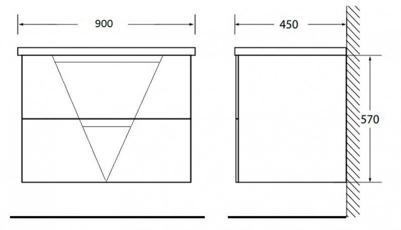 Мебель для ванной комнаты BELBAGNO VITTORIA-900-P Bianco Lucido - фотография № 2