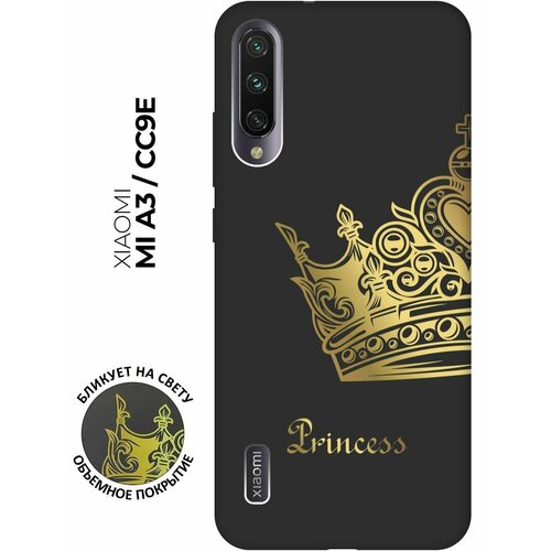 Матовый чехол True Princess для Xiaomi Mi A3 / CC9e / Сяоми Ми А3 / Ми СС9е с 3D эффектом черный пластиковый чехол ми густа на xiaomi mi cc9e сяоми ми сс9е