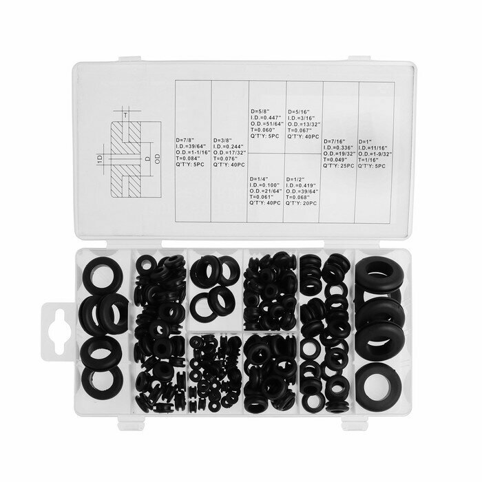 Уплотнительное кольцо, 8 видов, набор 180 шт