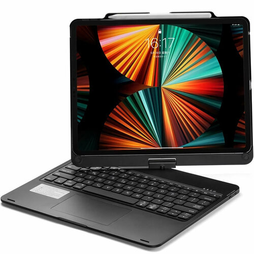 Чехол с клавиатурой для iPad Pro 12.9 (2018-2022), WiWU Waltz Rotating 360 Keyboard, Черный