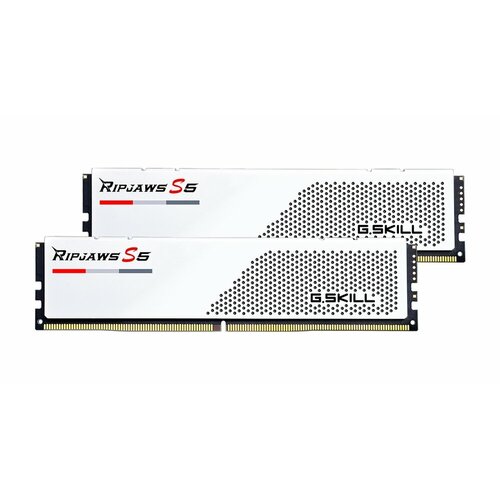 Оперативная память G.skill DDR5 Ripjaws S5 64GB (2x32GB) 6000MHz CL30 (30-40-40-96) 1.4V (F5-6000J3040G32GX2-RS 5W) White