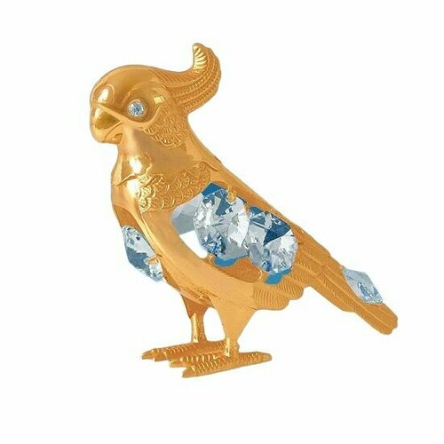 Сувенир с кристаллами Swarovski 3786 Фигурка Попугай с кристаллами 7,5*3,5*7см