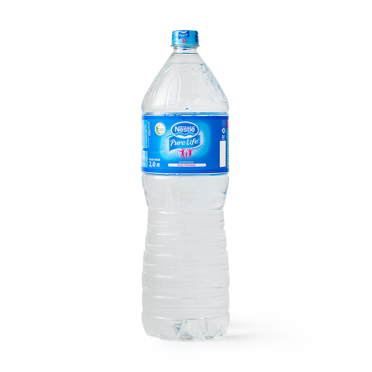 Вода Nestle Pure Life негазированная, пластиковая бутылка, объем 2 л