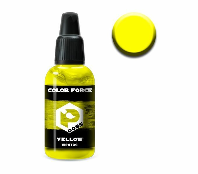 Pacific88 Aero COLOR FORCE Краска для аэрографа Желтая (Yellow)18 ml