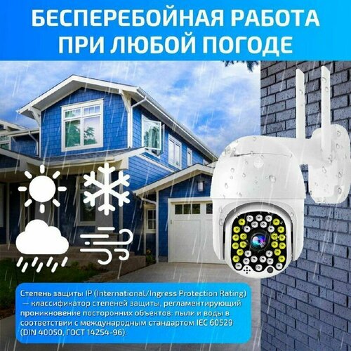 Уличная камера видеонаблюдения 4G с датчиком движения двухсторонней связью ИК подсветкой 459900₽